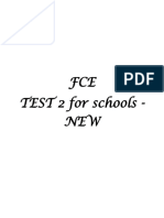 FCE TEST 2 For Schools - NEW