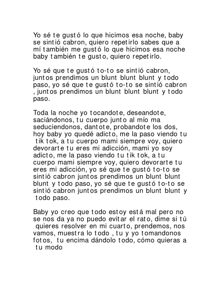 Letra To To | PDF