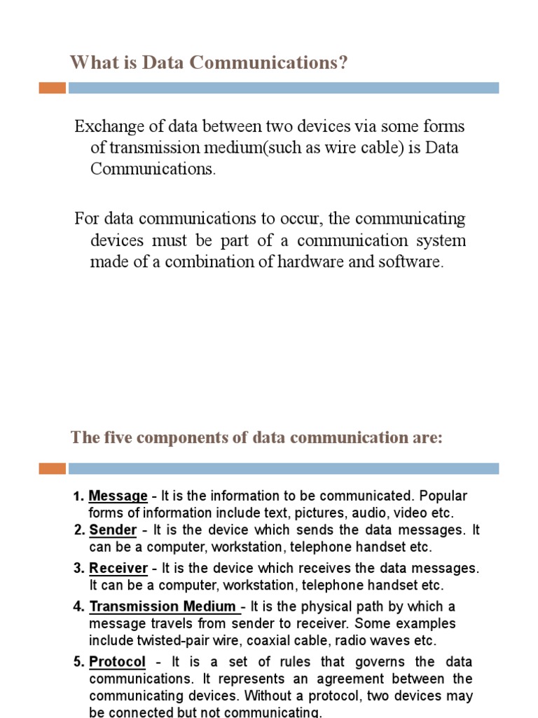 Data Communication Concepts | Download Free PDF | Transmission Medium ...