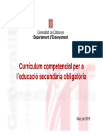 Currículum Competencial Per A L'educació Secundària Obligatòria