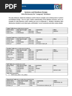 SDD - Company Data Dictionary