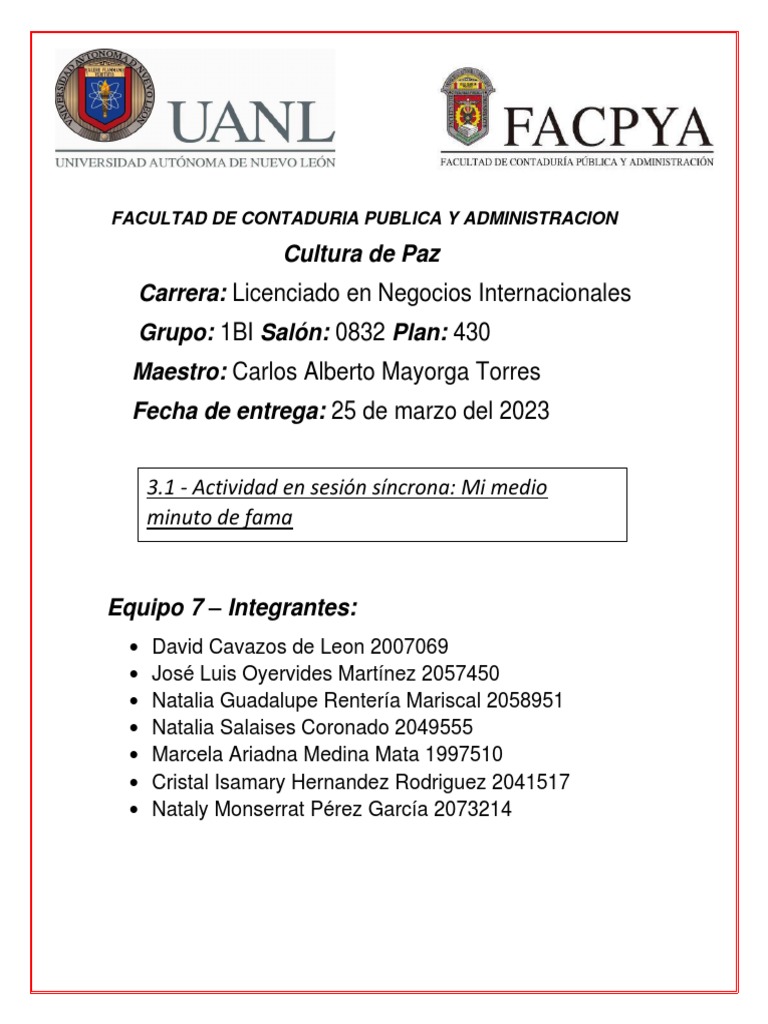 Cultura de Paz | PDF | Crecimiento personal y profesional