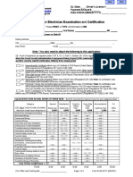 Application For: Electrician Examination and Certification