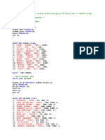 Sam's Database Tasks