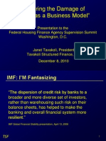 Janet Tavakoli's Fhfa Presentation (2010) On Repairing The Damage of Fraud As A Business Model