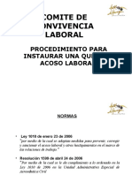 Comite de Convivencia Laboral: Procedimiento para Instaurar Una Queja de Acoso Laboral