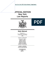 NYS Style Manual - 2009 Supplement To 2007