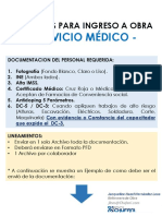Lineamientos Documentacion Ingreso de Personal - Servicio Medico
