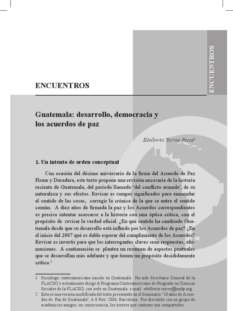 Oratoria sobre la paz en Guatemala | PDF | Guatemala | Democracia