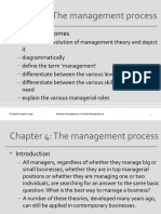 The Management Process: Learning Outcomes