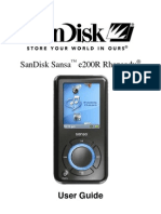 Sansa E200r Mp3 Player User Guide