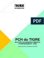 PCH Do Tigre: Relatório de Desempenho Ambiental Do Empreendimento - Rdae