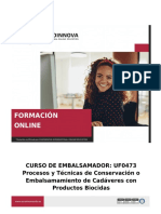 Uf0473 Procesos Y Tecnicas de Conservacion O Embalsamamiento de Cadaveres Con Productos Biocidas Online