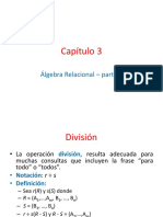 División y agregación en álgebra relacional