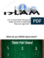 LO: To Know What The Key Beliefs of Islam Are and To Understand Why They Are Important