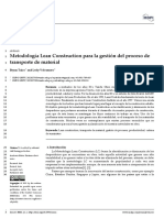 Metodología Lean Construction para La Gestión Del Proceso de Transporte de Material