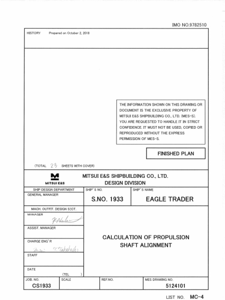 MC4 Calculation of Propulsion Shaft Alignment PDF
