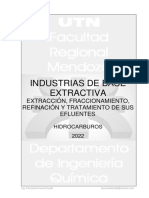 Industrias extractivas: extracción, tratamiento de efluentes 2022