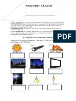 Guía 3° Básico Ciencias: Luz natural vs artificial