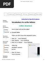 IELTS Vocabulary To Write Letters - IELTS-up