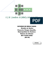 Informe de Resultados Estudio de Suelos Proyecto: Parque Amarillo, Municipalidad de Guatuso Número de Informe E01-79-001-2020 (RC-50)