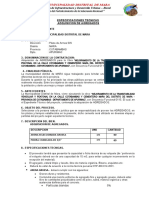 Sub Gerencia de Infraestructura y Desarrollo Urbano - Rural: Especificaciones Tecnicas Adquisicion de Agregados