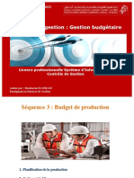 Contrôle de Gestion: Gestion Budgétaire: Année Universitaire: 2022/2023