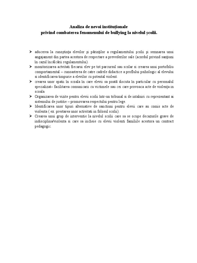 Analiza de Nevoi | PDF