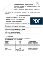 Lista de Utiles Primer y Segundo Basico 2023