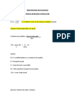 Administración de Inventarios Sistema EOQ Investigación de Operaciones II III 2022