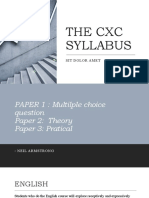 The CXC Syllabus