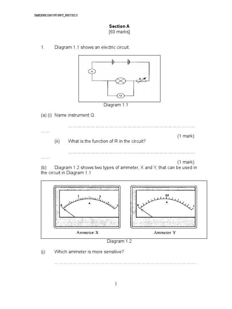 F5 MID-TERM EXAM PHYSICS PAPER 2 (SMKRPK 2007 