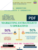Tema: Marketing Estrategico Y Operativo: Universidad Nacional "San Luis Gonzaga"