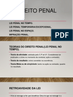 Direito Penal: Lei Penal No Tempo. Lei Penal Temporária/Excepcional. Lei Penal No Espaço. Infração Penal