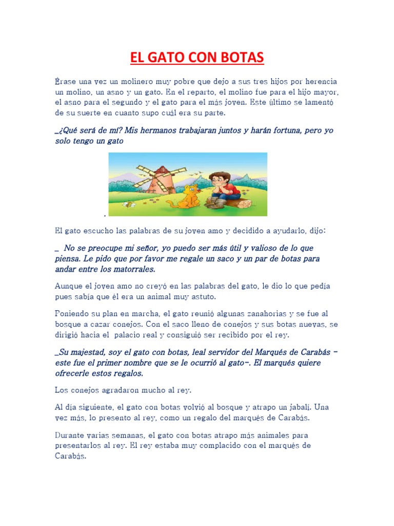 El Gato Con Botas Pdf