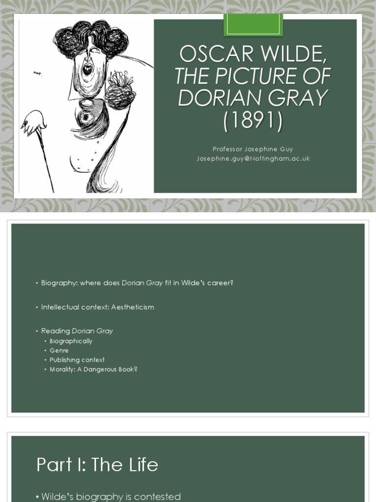 the picture of dorian gray oscar wilde short summary
