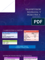 20 Transfusión Neonatal y Pediátrica