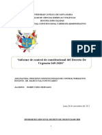 Informe Recaído en El Decreto de Urgencia 049-2020