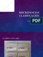 Discrepancias Clasificación ABO: Guillermo Herrera C