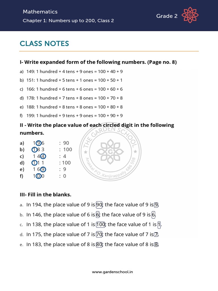 CN Grade+2 Mathematics Chapter+1 Class+2 | PDF | Teaching Methods ...