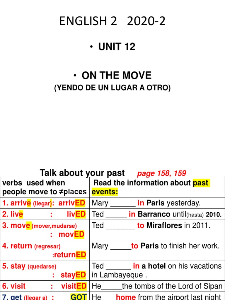Unit 12 On The Move E2 2020-2 | PDF | Language Mechanics | Linguistics