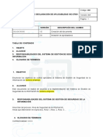 Declaración de Aplicabilidad ISO27001