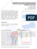 Casos de violência sexual infantil em SC 2015-2021