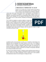 Historia de La Medición de La Temperatura y El Calor