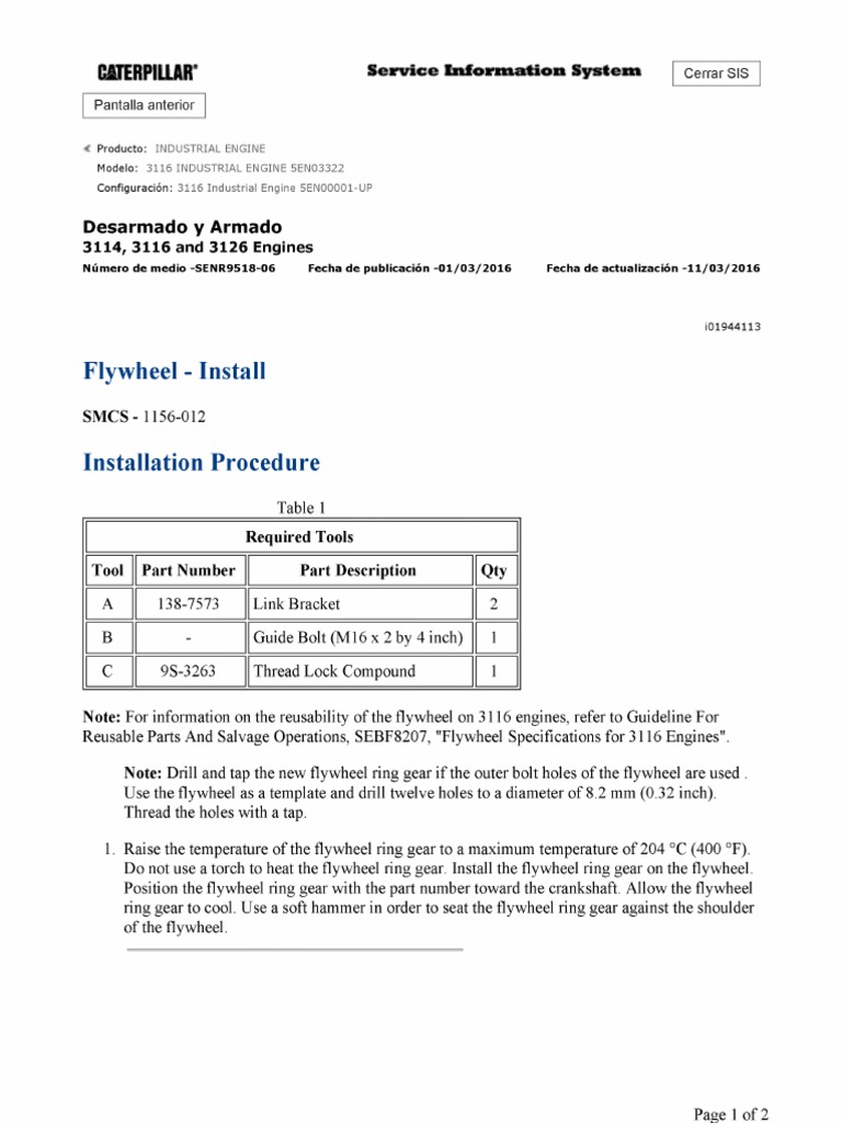 Flywheel Install PDF