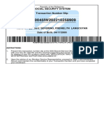 MO0045IW202210258909: Social Security System Transaction Number Slip