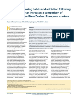 Changes To Smoking Habits and Addiction Following Tobacco Excise Tax Increases A Comparison of M Ori Pacific and New Zealand European Smokers