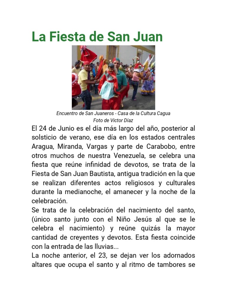 Fiesta de San Juan y sus Tambores | PDF | Instrumentos musicales | Tambor