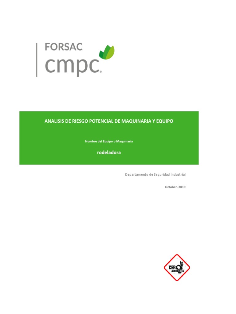 Analisis de Riesgo Potencial de Maquinaria Y Equipo | PDF | Seguridad y ...