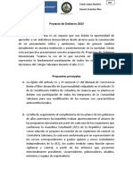 Proyecto de Gobierno 2023 Introducción: "Seamos La Voz de Lo Que Necesita Ser Escuchado"